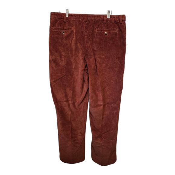LL Bean Comfort Waist Straight Corduroy Pants Mens 38wx31L Brown Preppy 502864 - Picture 3 of 16
